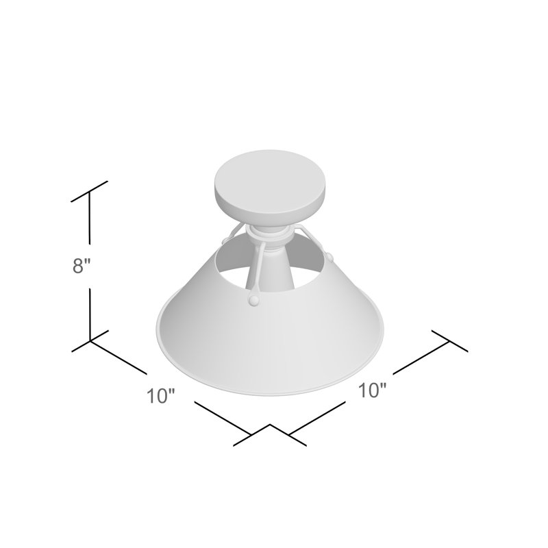 Weatherford Flush Mount, Aged Brass, Chrome