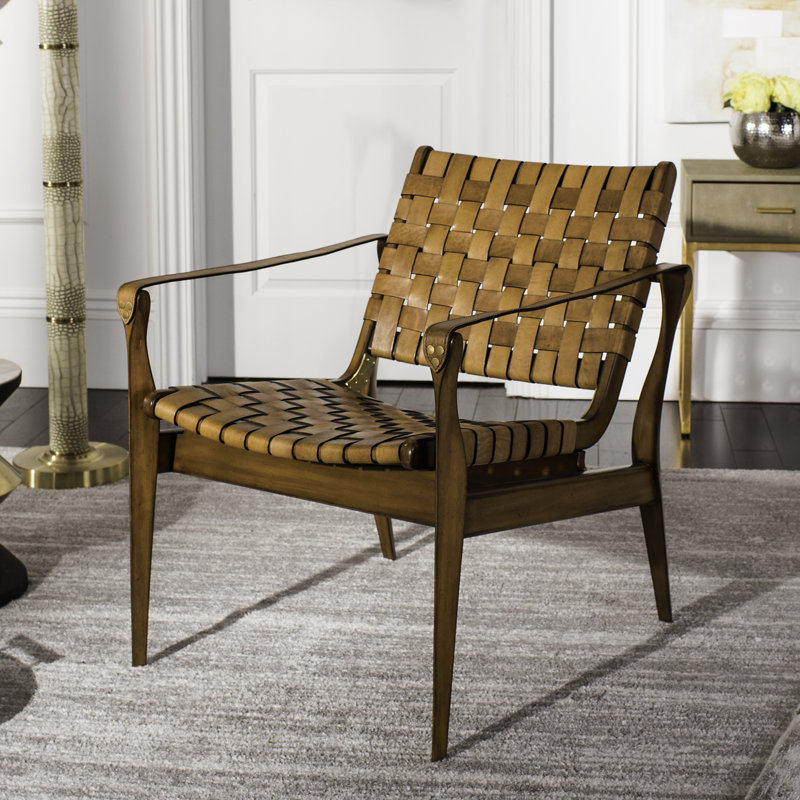 Armchair, Brown Genuine Leather, Brown