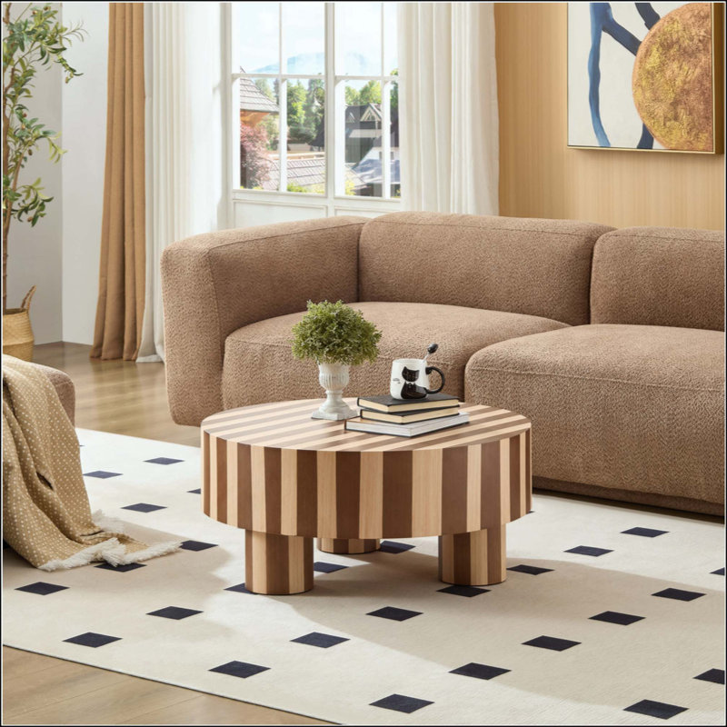 Table basse ronde, finition pour salon