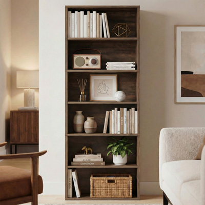 Bibliothèque standard de 27,95 pouces de large, tablette de rangement robuste pour l'espace domestique