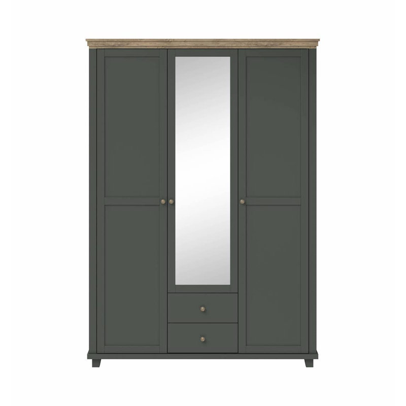 Nielsine 3 Door Manufactured Wood Wardrobe
