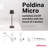 Poldina Micro Rechargeable Cordless Touch-Control Table Lamp With Adjustable Dimmer & 3 Colour Temperatures For Indoor/Outdoor Use