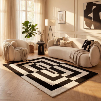 Joli Geometric Area Rug Soft Dense Pile for Living Rooms and Bedrooms