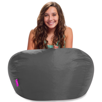 Bean Bag Chair Round Structured Seat for Toddlers and Kids, Comfy Chair for Gaming, Reading, and Watching TV, 100in Round Classic Chair, Multiple Colors and Fabrics