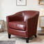 Fauteuil demi-tonneau rembourré à rayures-1147094889