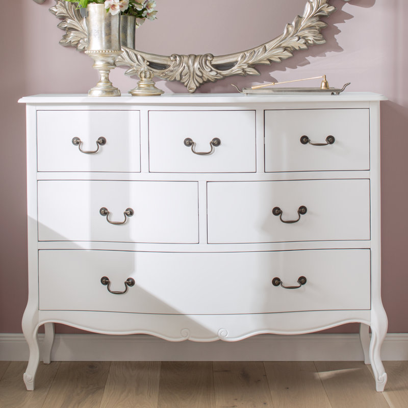 Lemaire 6 - Drawer Chest of Drawers, Antique White, 81H x 100W x 40D