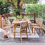 Seras 6 - Person Teak Wood Patio Dining Set with Rectangular Table-87816023