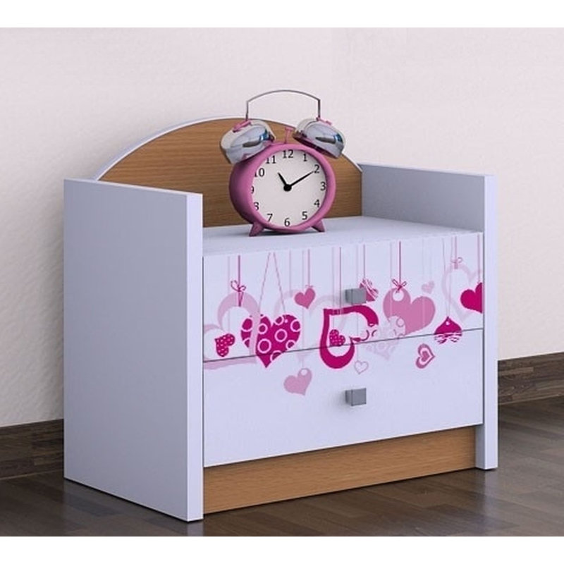 Kasey 2 Drawer Nightstand, Natural
