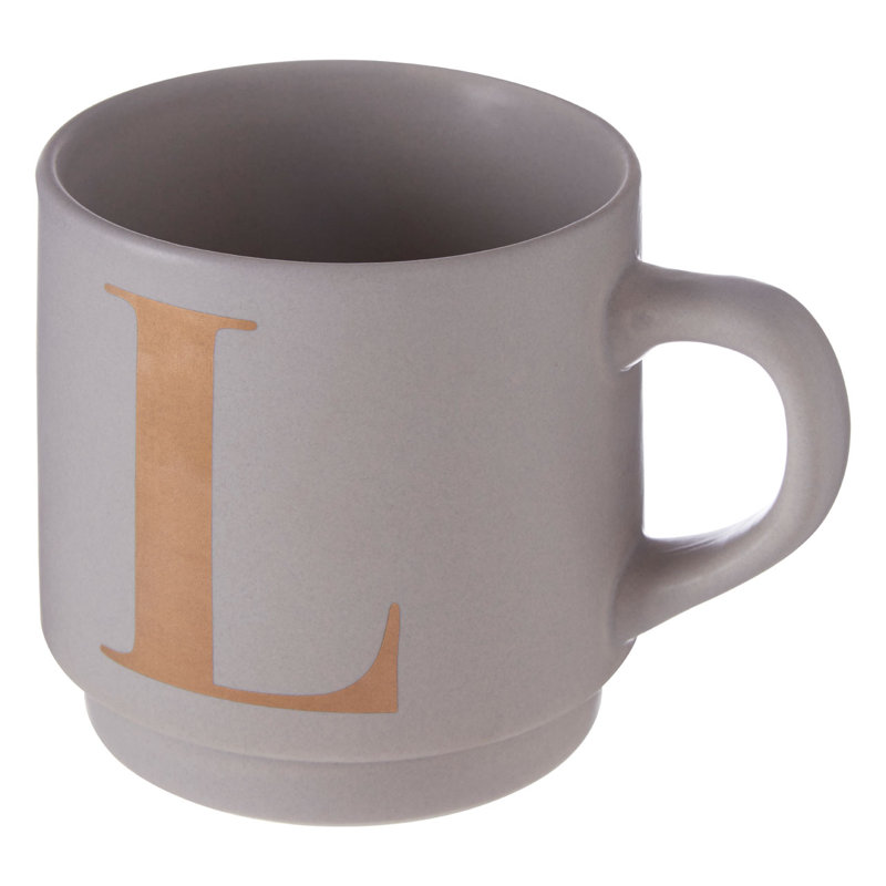 Calloway Porcelain Coffee Mug, Grey, L