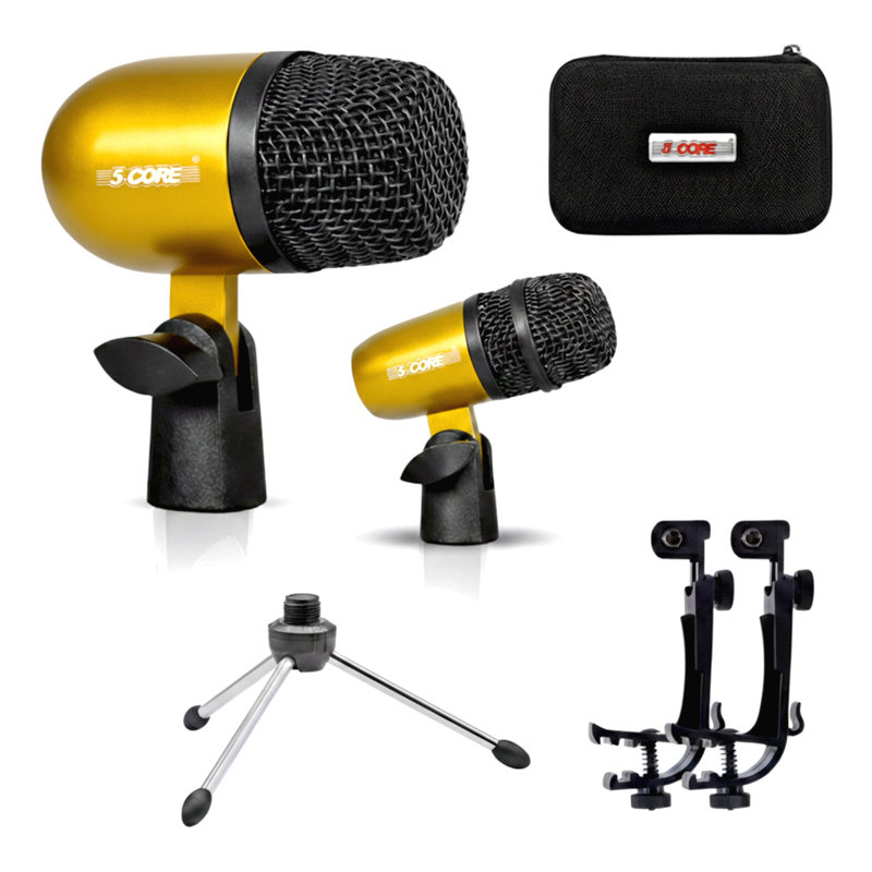 Ensemble 5 micros Conga Micro Snare Tom, Jaune
