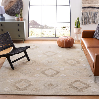 Yazmin Hand Tufted Wool Geometric Rug