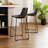 Azimut Upholstered Leather Counter Stool