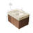 30" Modern Floating Vanity, Sintered Stone Top (Light Gray / Travertine) With Ceramic Sink & Plywood Cabinet (White Oak / Brown Oak) & 1 Drawer-18355682-18355683