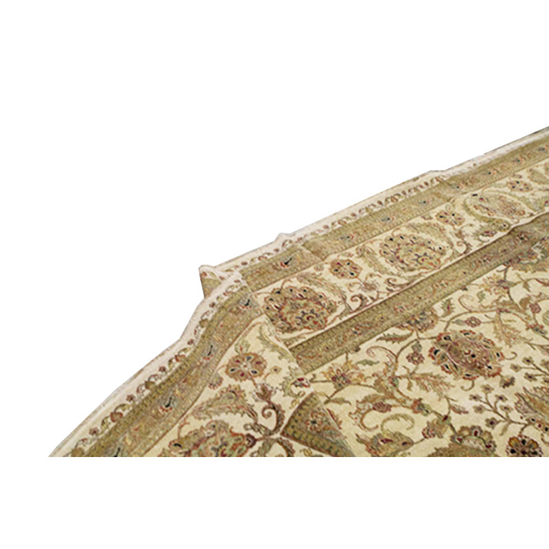 Wool Oriental Area Rug in Ivory