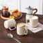 Ensemble de grandes tasses à glacis beige 4 pièces, 16 oz, rebord courbé surélevé, grès artisanal ombré-124946218-124946217