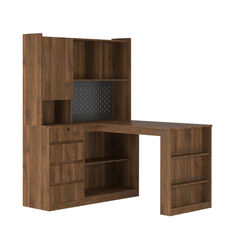 L Shaped Desk (Not Including Office Chairs), Right Hand Return, Wood
