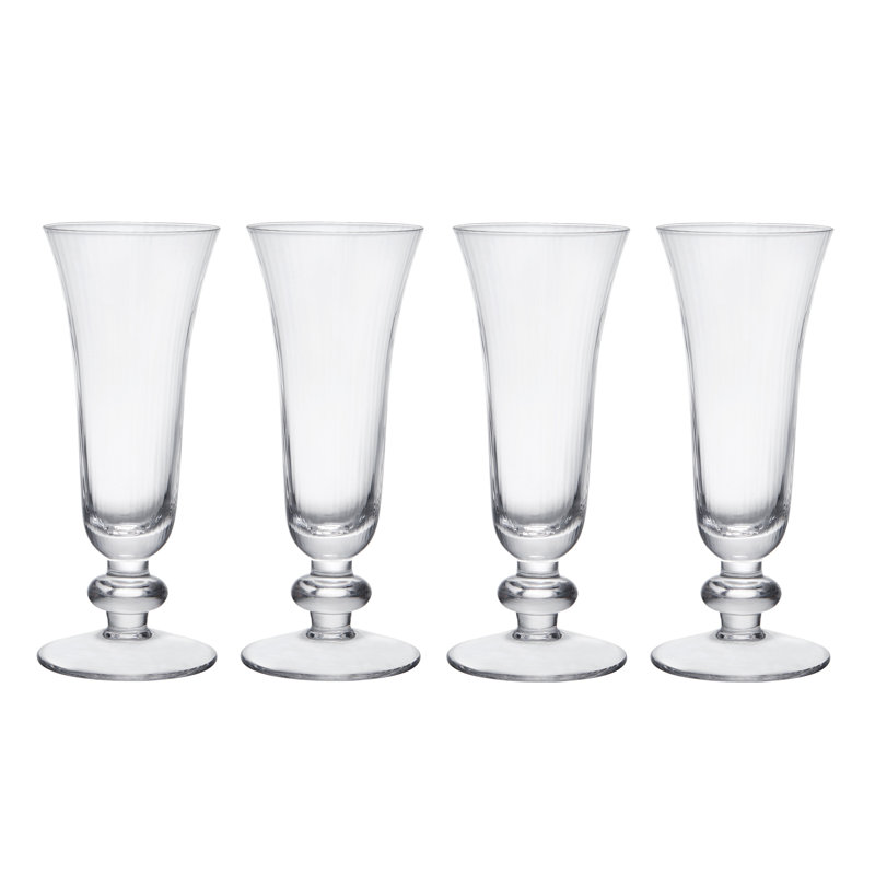 Mikasa Salerno Crystal Champagne Flute Glasses, 170ml