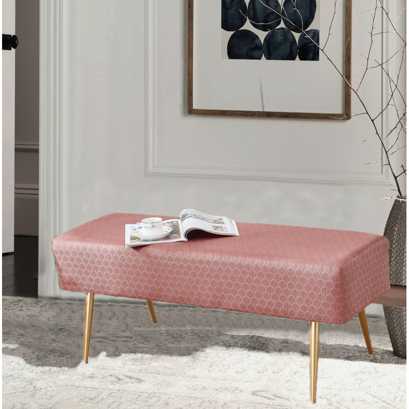 Banc recouverts de tissu d'ameublement, Rose