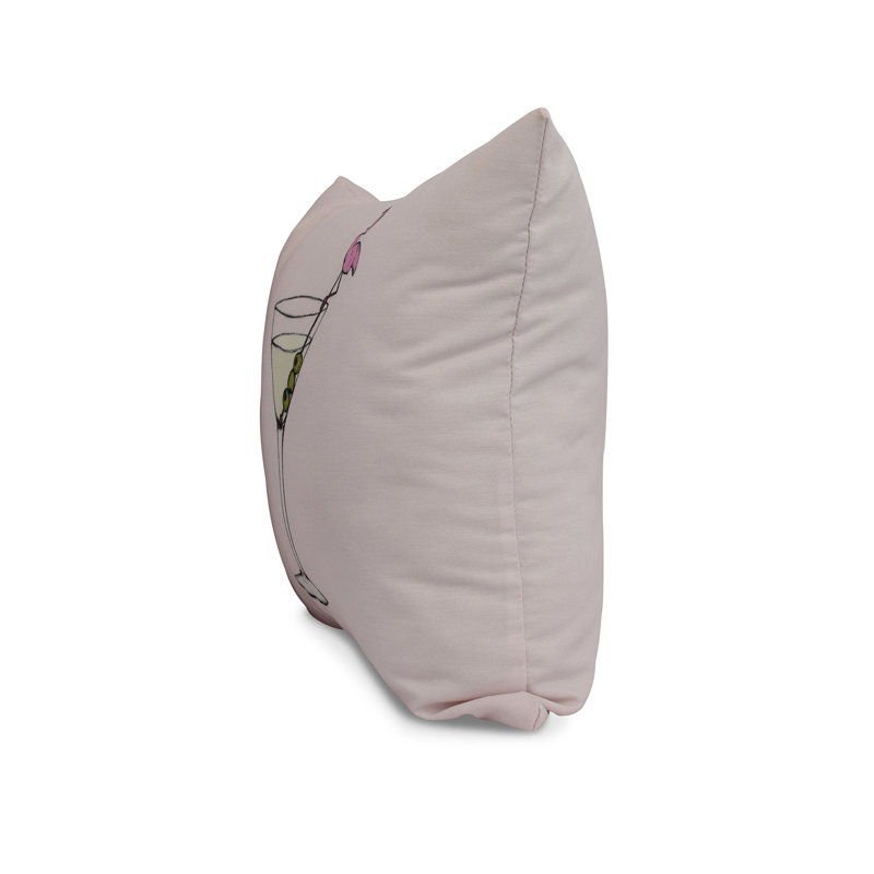 Palm Beach Reversible Throw Pillow, Pale Pink, 20"x20"