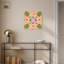 Art mural bohème floral sur toile rose-104344046-104343996
