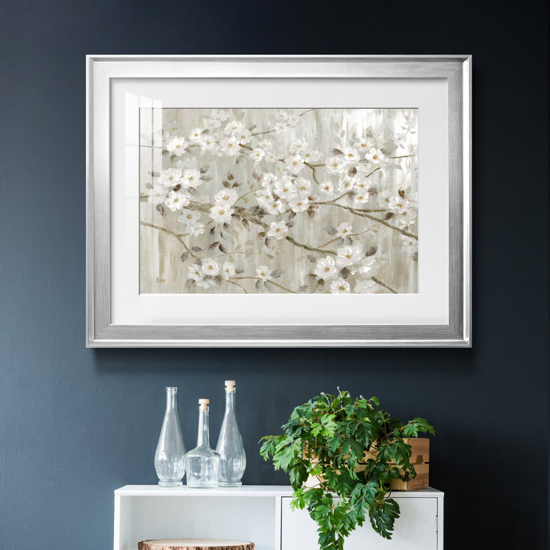 " Neutral Spring ", 18.5" H x 24.5" W x 1.5" D, Silver Framed Paper