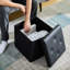 Alnita Faux Leather Square Solid Colour Ottoman with Storage-1100789783