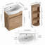 Meuble-lavabo avec lavabo et support de rangement pour petite salle de bain-163551313