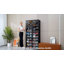  Armoire à chaussures pliable moderne à 4 niveaux à deux colonnes avec portes magnétiques, rangement noir pour vestibule ou garde-robe-1053577601