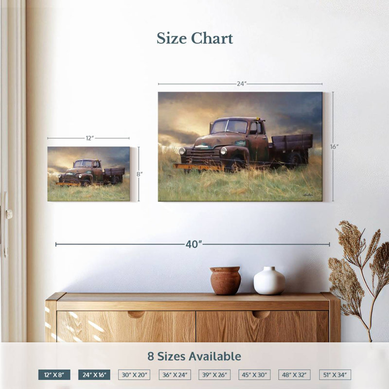 Mehar Rusty Chevy, 16" H x 24" W