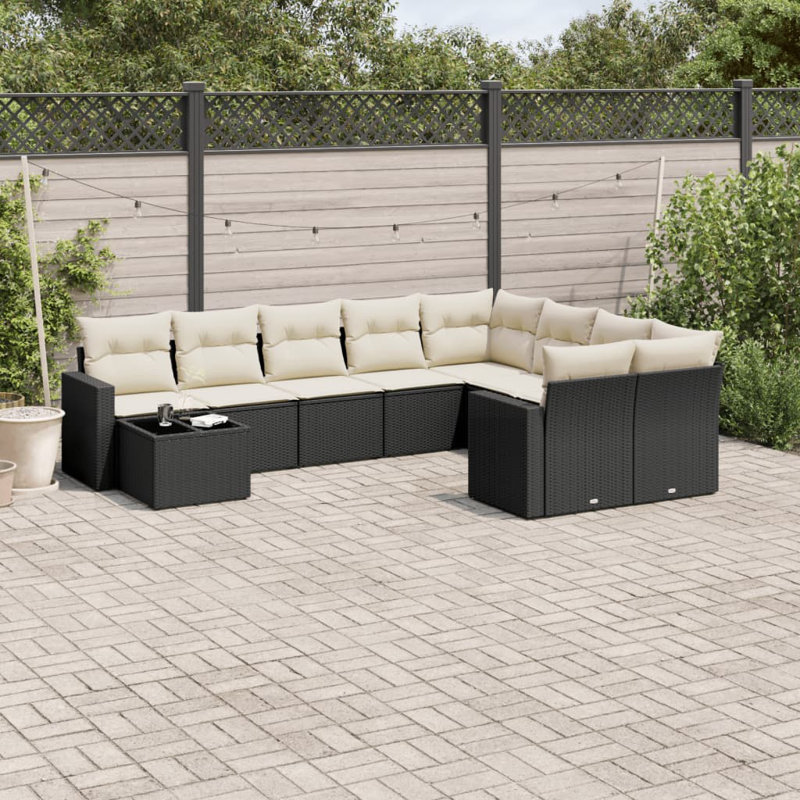 Ensemble de canapé modulaire d'extérieur en rotin PE