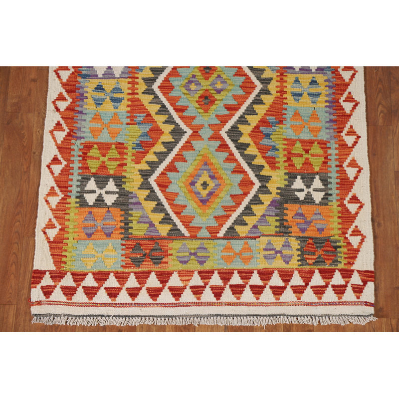 Tapis décoratif en laine South Western Kilim 3 x 5