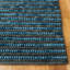 Tapis rayé bleu foncé tissé à la main Ferrera-1827107833