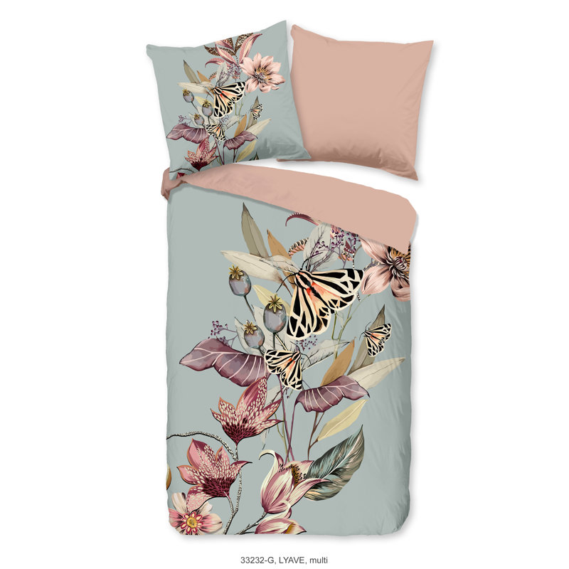 Cotton Abstract Duvet Cover with Pillowcases, Single Duvet Cover + 1 Standard Pillowcase