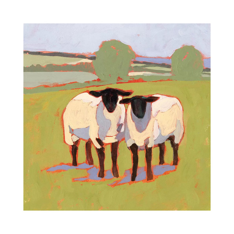 Suffolk Sheep III by Victoria Borges - Wrapped Canvas Gallery-Wrapped Canvas Giclée, 45.72 cm H x 45.72 cm W