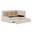Lit de jour rembourré avec lit gigogne, tablettes de rangement, port USB et prise de courant-538421304