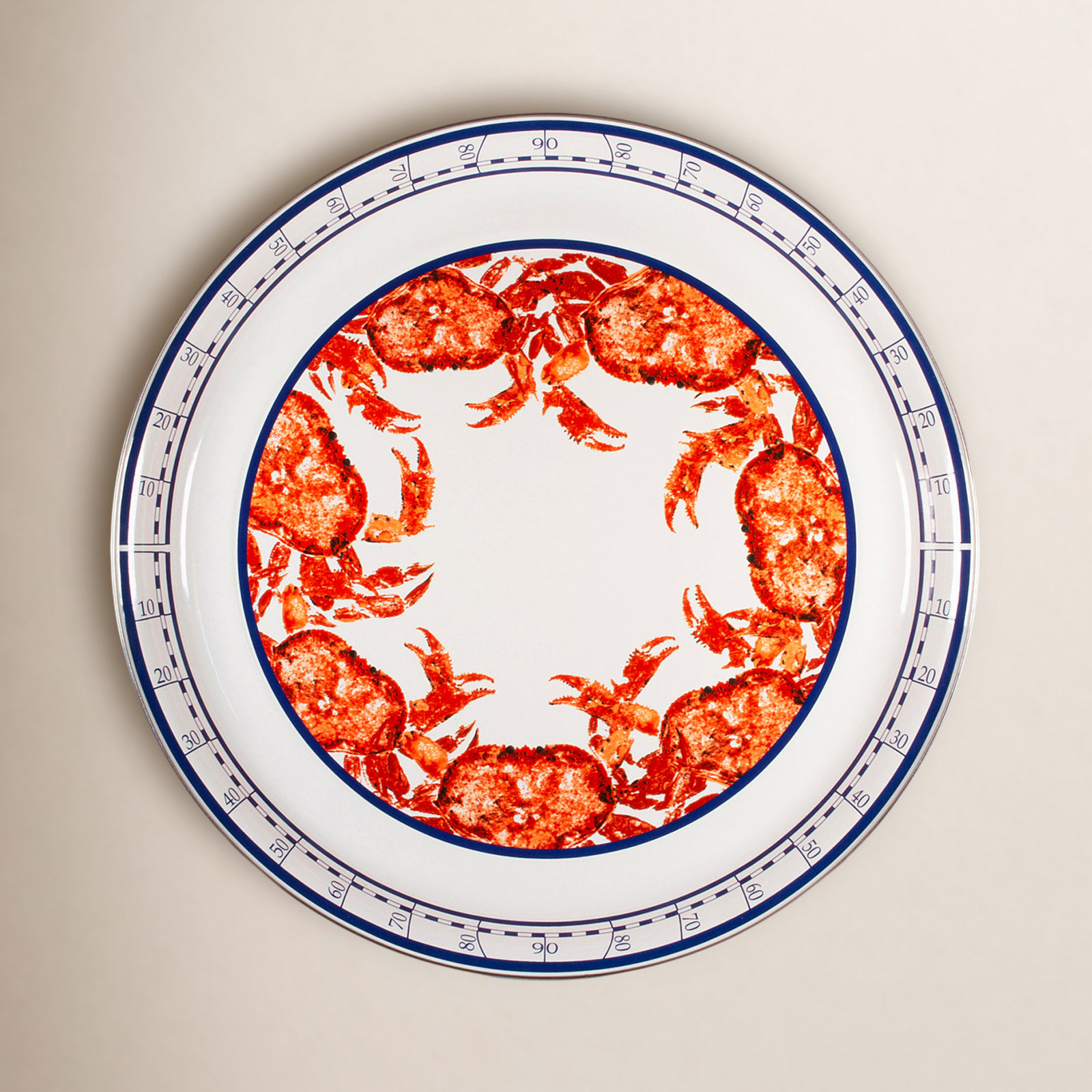 Crab House Enamel Tray, Medium 15.5" Tray