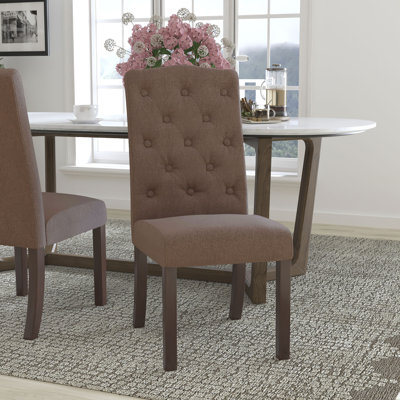 Chaise parsons Prompton avec pieds en acajou