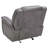 Grey Upholstered Padded Arm Glider Recliner