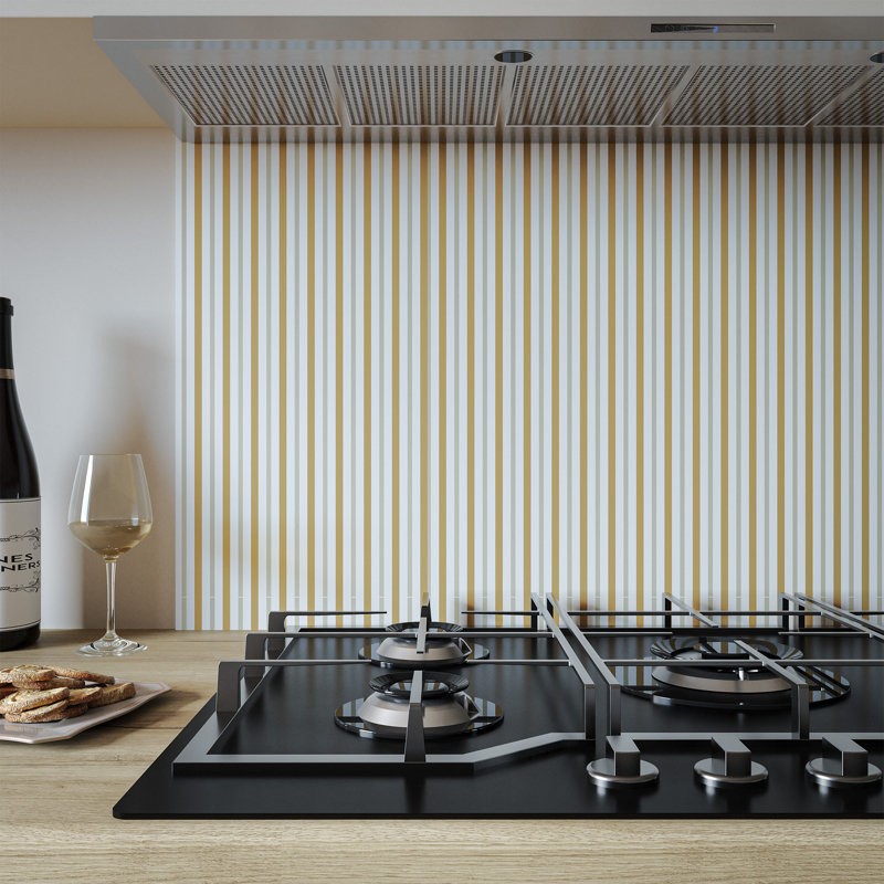 Sand Rhythm Aluminium Kitchen Splashback, 80 cm x 90 cm, Brown