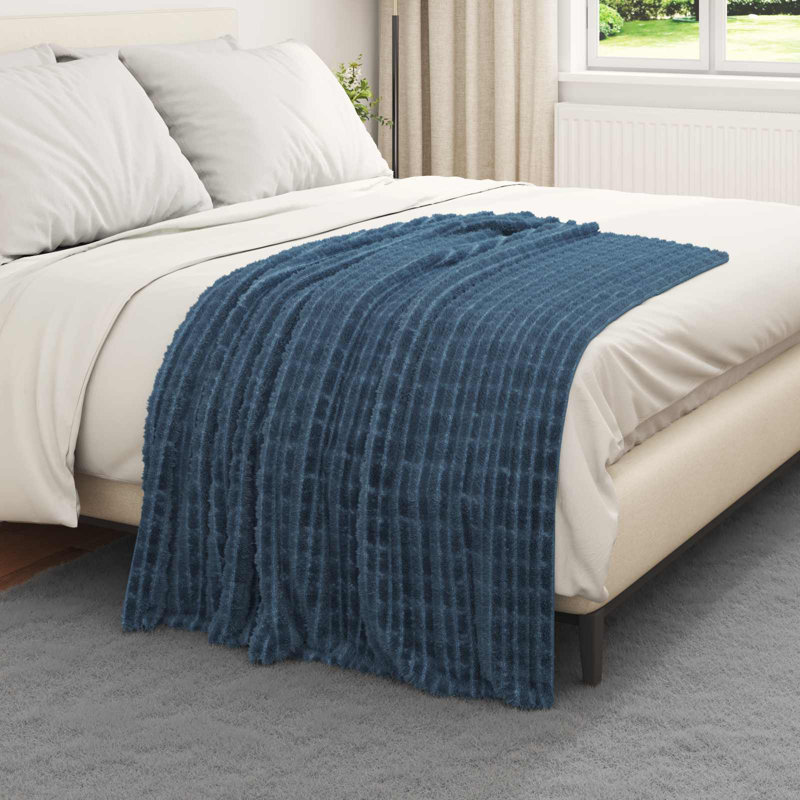 5.2-31 Throw Blanket, Navy Blue, 150cm x 130cm