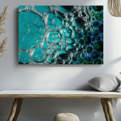 Canvas A Mesmerizing Close Up Of An Abstract Organic Formation Resembling Wall Art A Network Of Bubbles Intertwined With Crystalline Canvas Wall Art