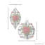 4-6" Glass Poinsettia Plaid Ball Finial Ornament