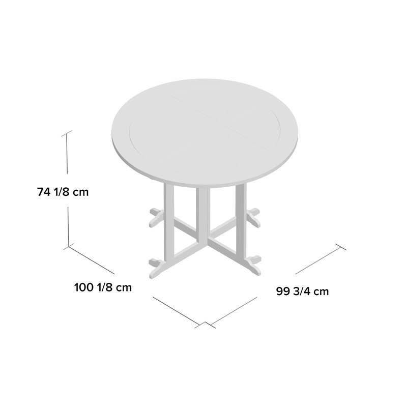 Accent Round Solid Wood Dining Table