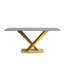 Table de salle à manger rectangulaire, table de salle à manger Kyliyah-2024632152-2024632153