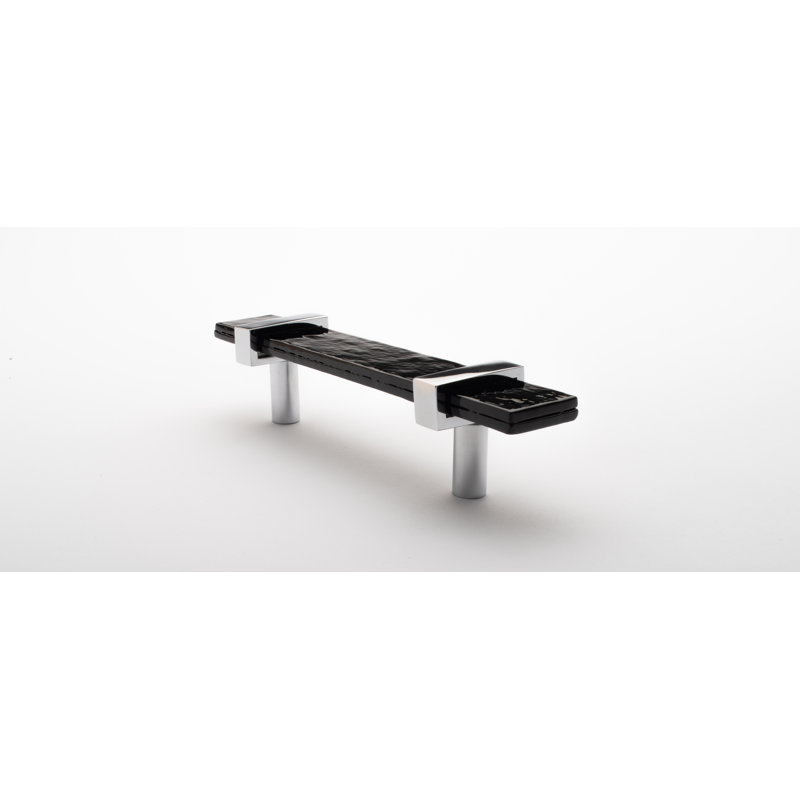 5.5 Length Bar Pull, Polished Chrome/Black