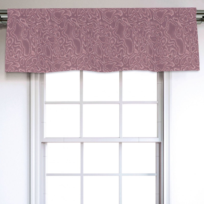Sateen Abstract Ruffled Window Valance