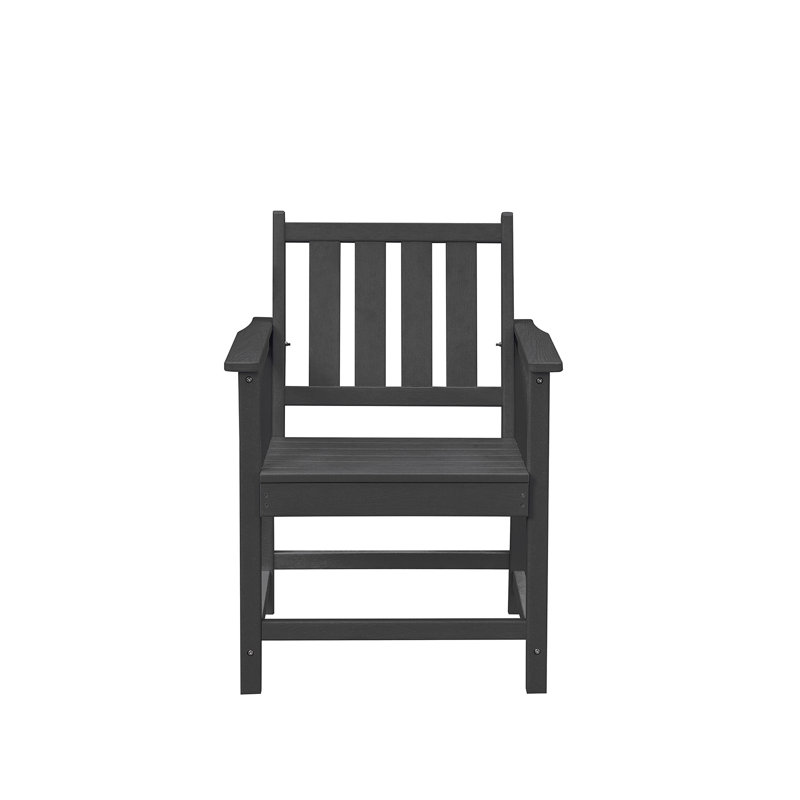 SeeHill HDPE Outdoor Dining Chair, All-Weather HDPE Patio Dining Chair with Armrest, Heavy Duty HDPE Outdoor Armchair Patio Furniture for Porch, Deck, Garden, Poolside