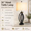 Ensemble de lampes de table 26 po en métal noir avec lumière à intensité variable 3 lumières Burholme-299158423