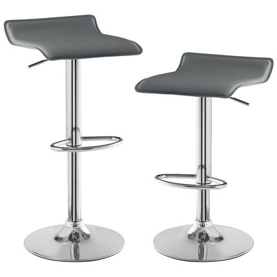 Aryelle Swivel Upholstered Adjustable Height Counter Stool with Steel Frame