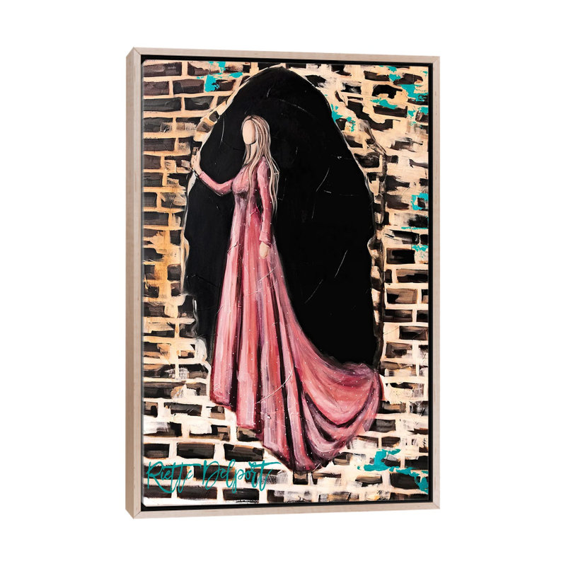 Une reine sera toujours, H 60 po x l 40 po, Floater Framed Print Canvas without Mat, Beige